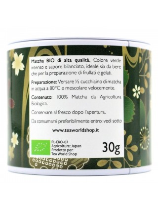 Tè Verde Matcha Traditional BIO 30gr