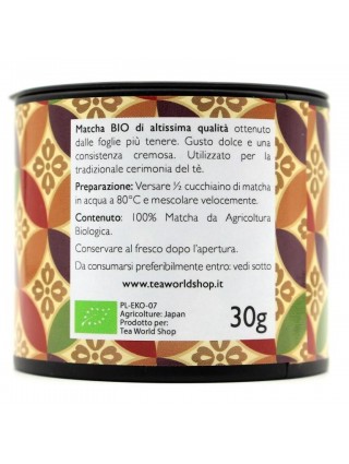 Tè Verde Matcha Ceremonial BIO 30gr
