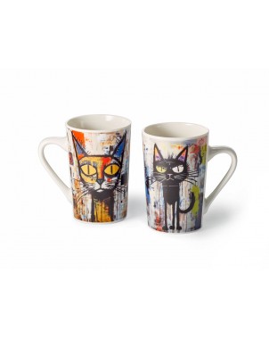 Cup Mug Black Cat 2pcs