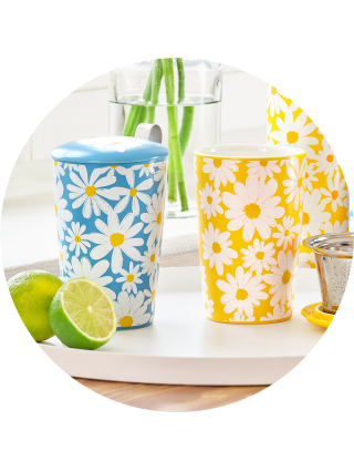 Cup Double Walled Mug Daisy set 2pz