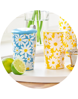 Cup Double Walled Mug Daisy set 2pz